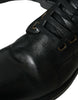 Dolce & Gabbana Elegant Black Horse Leather Ankle Boots