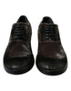 Dolce & Gabbana Elegant Brown Velvet Oxford Lace-up Shoes