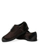 Dolce & Gabbana Elegant Brown Velvet Oxford Lace-up Shoes
