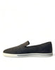 Dolce & Gabbana Elegant Blue Suede & Crocodile Slippers