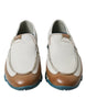Dolce & Gabbana Elegant White Deerskin Loafers