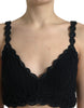 Dolce & Gabbana Elegant Black Crochet Corset Top