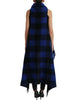 Dolce & Gabbana Elegant Checkered Fringe Poncho Cardigan