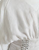 Dolce & Gabbana Elegant White Lace-Up Corset Cropped Top