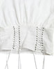 Dolce & Gabbana Elegant White Lace-Up Corset Cropped Top