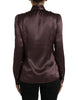 Dolce & Gabbana Elegant Silk Ascot Collar Blouse