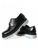 Dolce & Gabbana Sophisticated Black and White Leather Derby Shoes