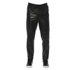 Trussardi Black Lamb Leather Men Pant