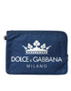 Dolce & Gabbana Elegant Blue Nylon Zipped Clutch