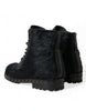 Dolce & Gabbana Elegant Black Calf Leather Lace-Up Boots