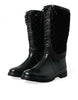 Dolce & Gabbana Elegant Quilted Lace-Up Rain Boots
