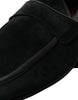 Dolce & Gabbana Elegant Velvet Black Loafers for Men