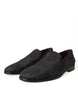 Dolce & Gabbana Elegant Black Brocade Dress Loafers