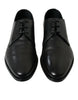 Dolce & Gabbana Elegant Black Leather Derby Dress Shoes