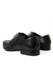 Dolce & Gabbana Elegant Black Leather Derby Dress Shoes