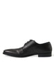 Dolce & Gabbana Elegant Black Leather Derby Dress Shoes