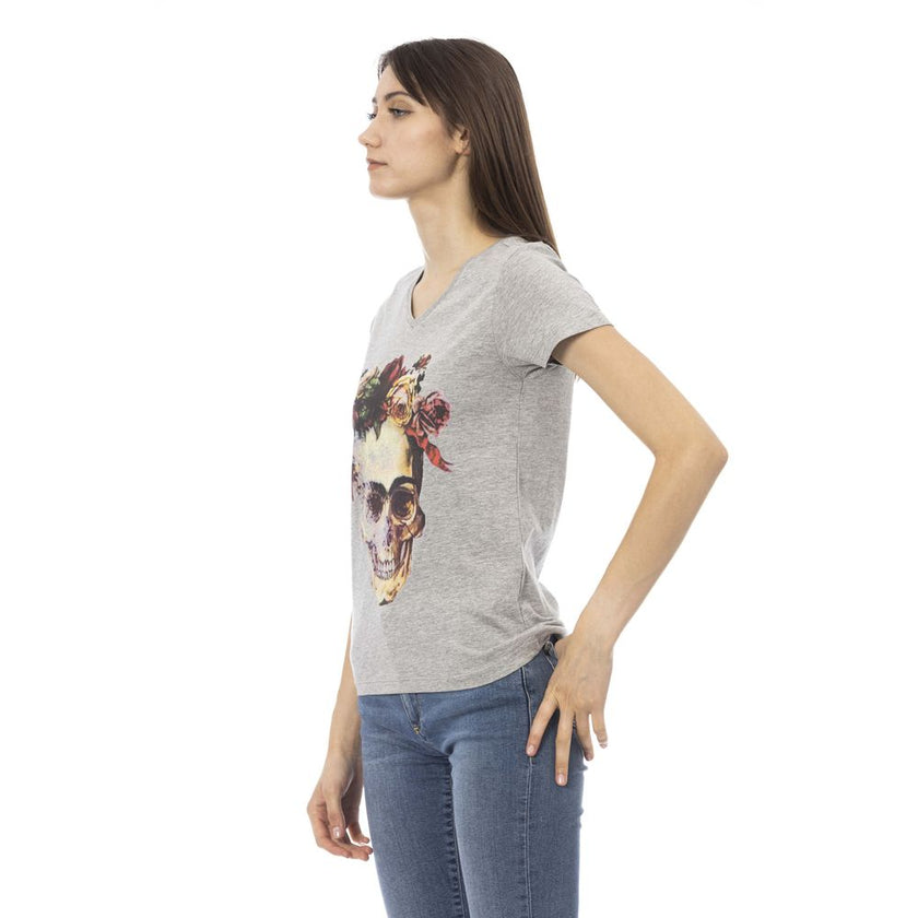 Trussardi Action Gray Cotton Women T-Shirt