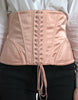 Dolce & Gabbana Elegant Pink Lace-Up Corset Belt