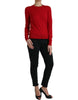 Dolce & Gabbana Radiant Red Wool Pullover Sweater