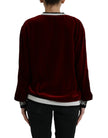 Dolce & Gabbana Elegant Burgundy Silk-Blend Sweater
