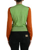Dolce & Gabbana Elegant Silk Cardigan Sweater in Vibrant Tones