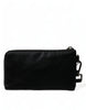 Dolce & Gabbana Elegant Black Nylon Leather Pouch with Silver Details