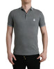 Dolce & Gabbana Elegant Grey Cotton Polo T-Shirt