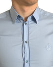Dolce & Gabbana Elegant Slim Fit Sky Blue Dress Shirt