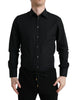 Dolce & Gabbana Sleek Black Slim Fit Italian Dress Shirt