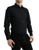 Dolce & Gabbana Sleek Black Slim Fit Italian Dress Shirt