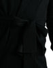 Dolce & Gabbana Elegant Black Cashmere Robe with Waist Belt