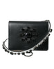 Dolce & Gabbana Elegant Crystal-Embellished Leather Card Holder