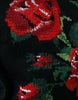 Dolce & Gabbana Chic Embroidered Floral Black Tote
