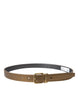 Dolce & Gabbana Metallic Gold Leather Belt - Timeless Elegance