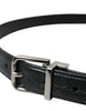 Dolce & Gabbana Elegant Leather Belt with Metal Buckle