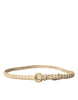 Dolce & Gabbana Elegant Beige Leather Waist Belt