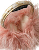 Dolce & Gabbana Elegant Pink Fur Earmuffs - Winter Chic Accessory