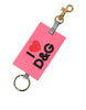 Dolce & Gabbana Chic Trifold Gold & Pink Key Holder Case