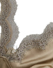 Dolce & Gabbana Elegant V-Neck Sleeveless Lace Trim Top