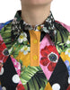 Dolce & Gabbana Multicolor Cashmere-Silk Blend Henley Sweater