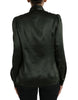 Dolce & Gabbana Elegant Silk Ascot Collar Blouse