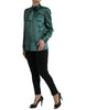 Dolce & Gabbana Elegant Dark Green Silk Blouse Top