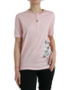 Dolce & Gabbana Chic Pink Floral Cotton Tee