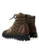 Dolce & Gabbana Bronze Plateau Padded Boots with DG Logo Plate