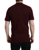 Dolce & Gabbana Elegant Maroon Cotton Blend Polo Tee