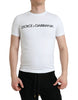 Dolce & Gabbana Elegant White Logo Crewneck Tee