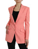 Dolce & Gabbana Chic Pink Peak Lapel Blazer