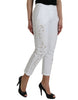 Dolce & Gabbana Elegant White Tapered Mid Waist Pants
