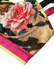 Dolce & Gabbana Floral Silk Blend Bustier Crop Top