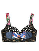 Dolce & Gabbana Floral Patchwork Bustier Crop Top